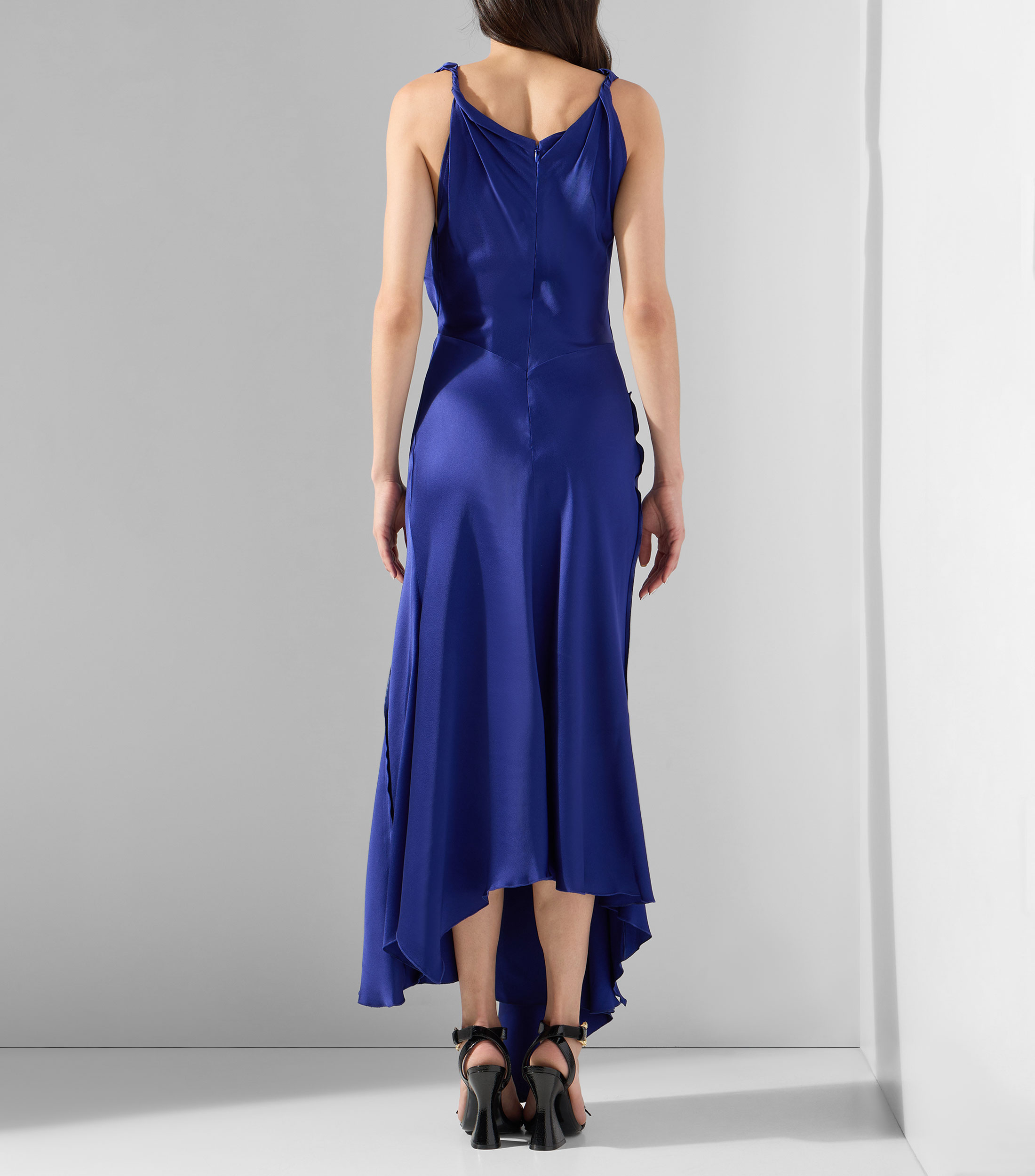 Vestido de fiesta largo liso Mujer